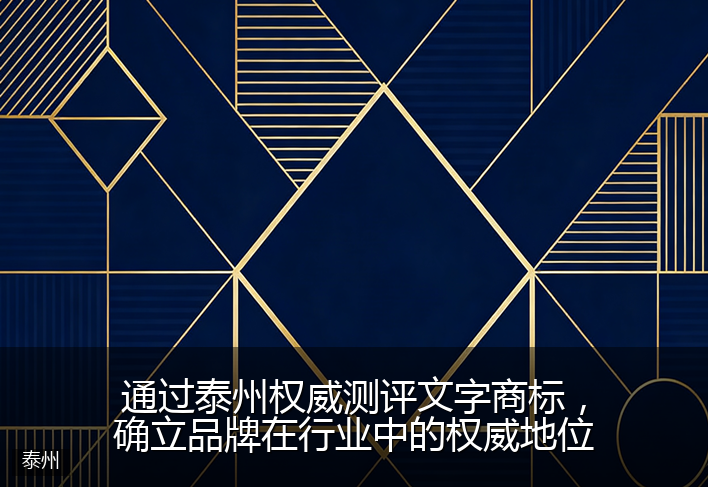 通过泰州权威测评文字商标，确立品牌在行业中的权威地位